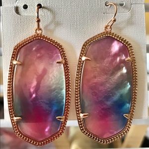 Kendra Scott Pink and Blue Iridescent Earrings